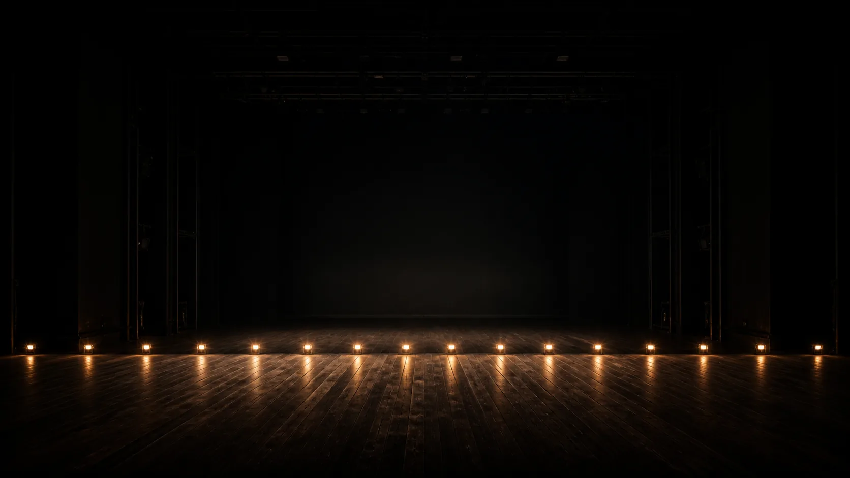 Palco teatrale illuminato